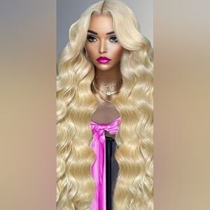 Blonde Long Human Hair Wig